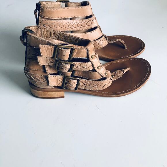 Revolve Latigo 'Rami' Women's 6.5 Sandal Birch Leather Boho Hippie - Picture 3 of 11